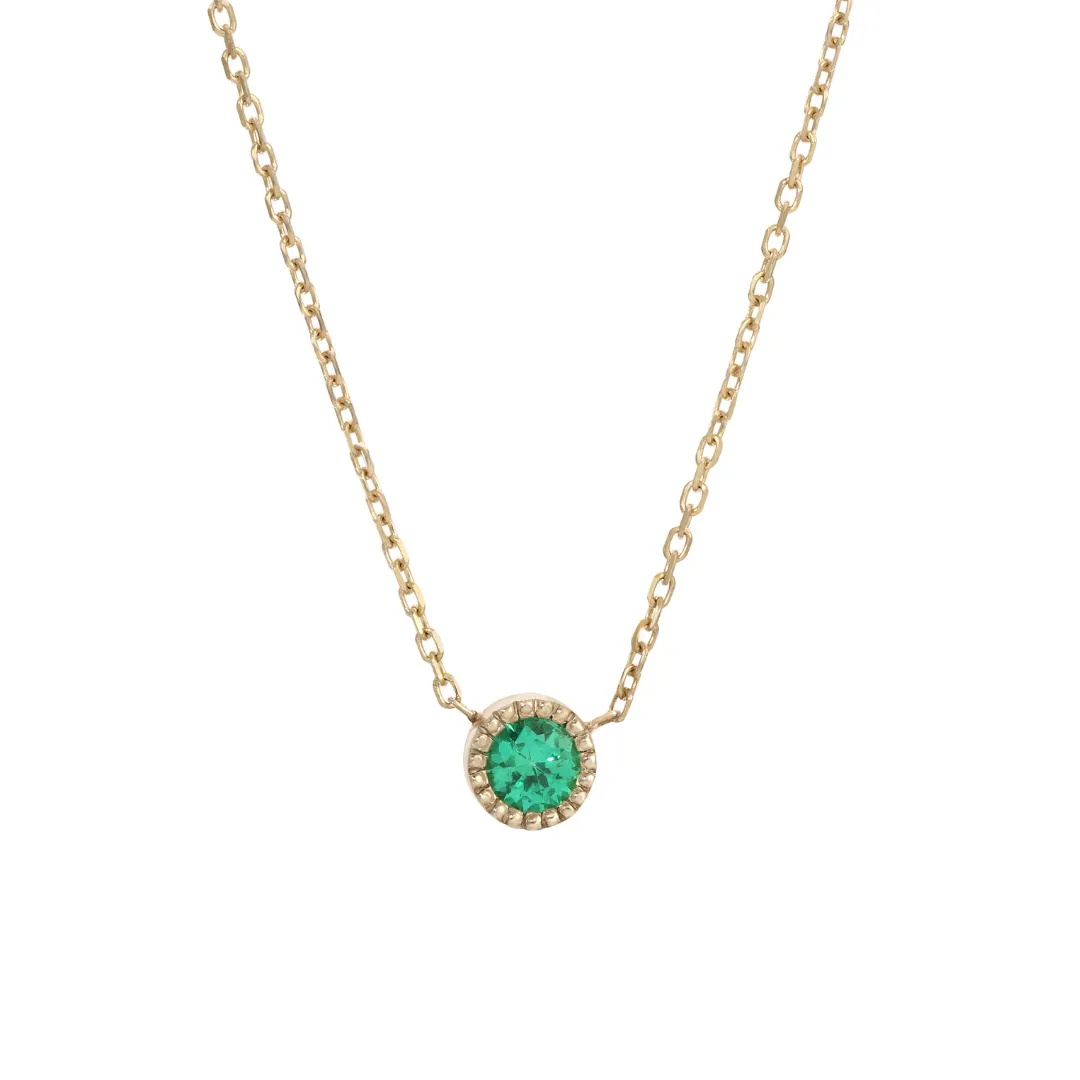 Magic Eye Emerald Necklace (ready to ship option)*