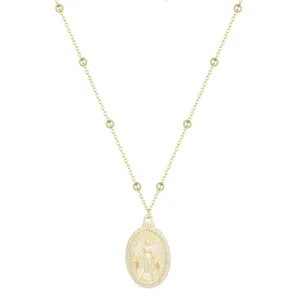 MARY CRYSTAL GOLD BEADED NECKLACE