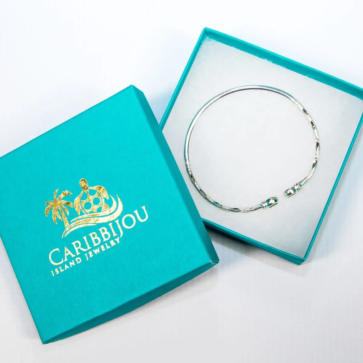 Medium Bangle with Synthetic Amethyst February Birthstone