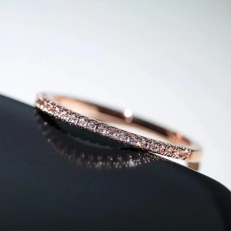 Minimalist Zircon Adorned Stackable Rings