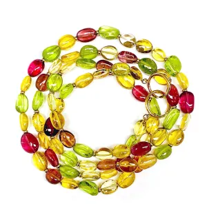 Mogul Multi Gemstone Bead Necklace