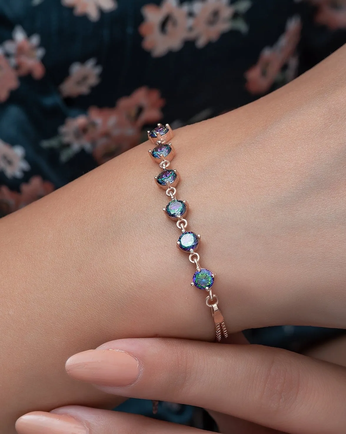 Moonlit Mystic Topaz Stone Bracelet