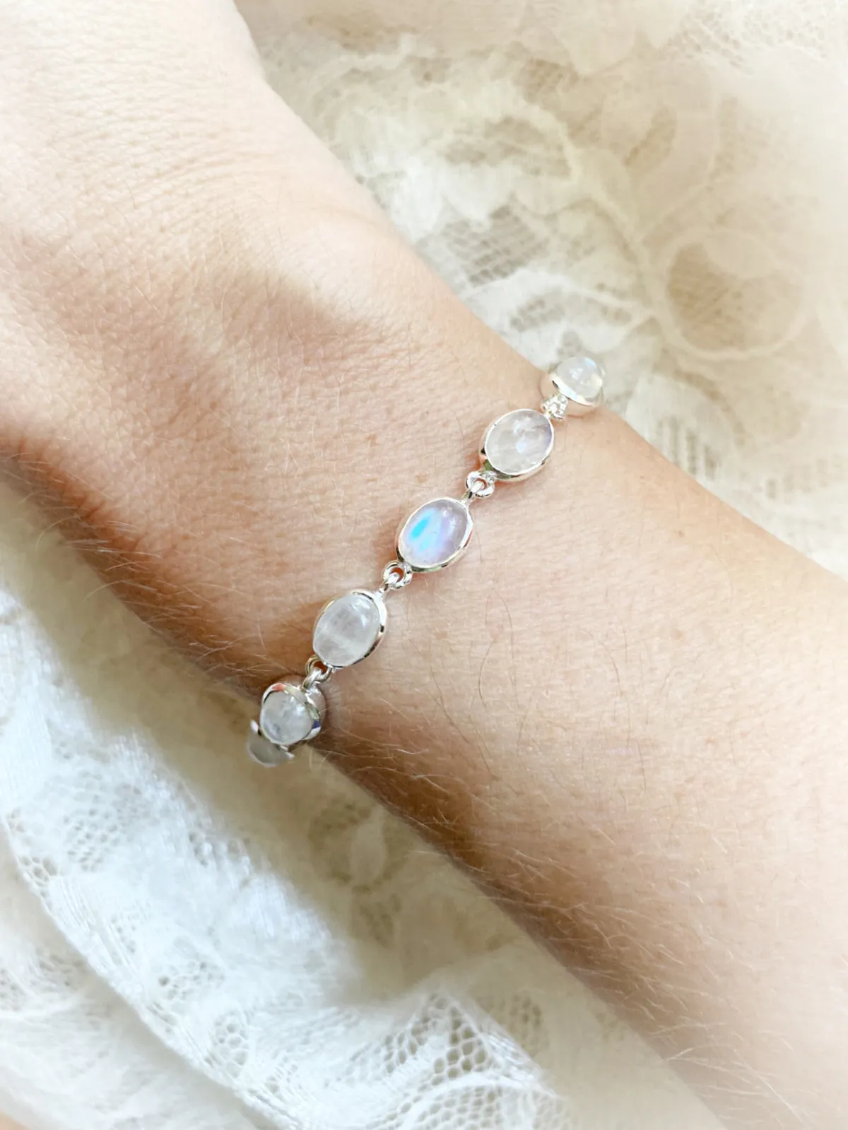 Moonstone Cabochon Bracelet