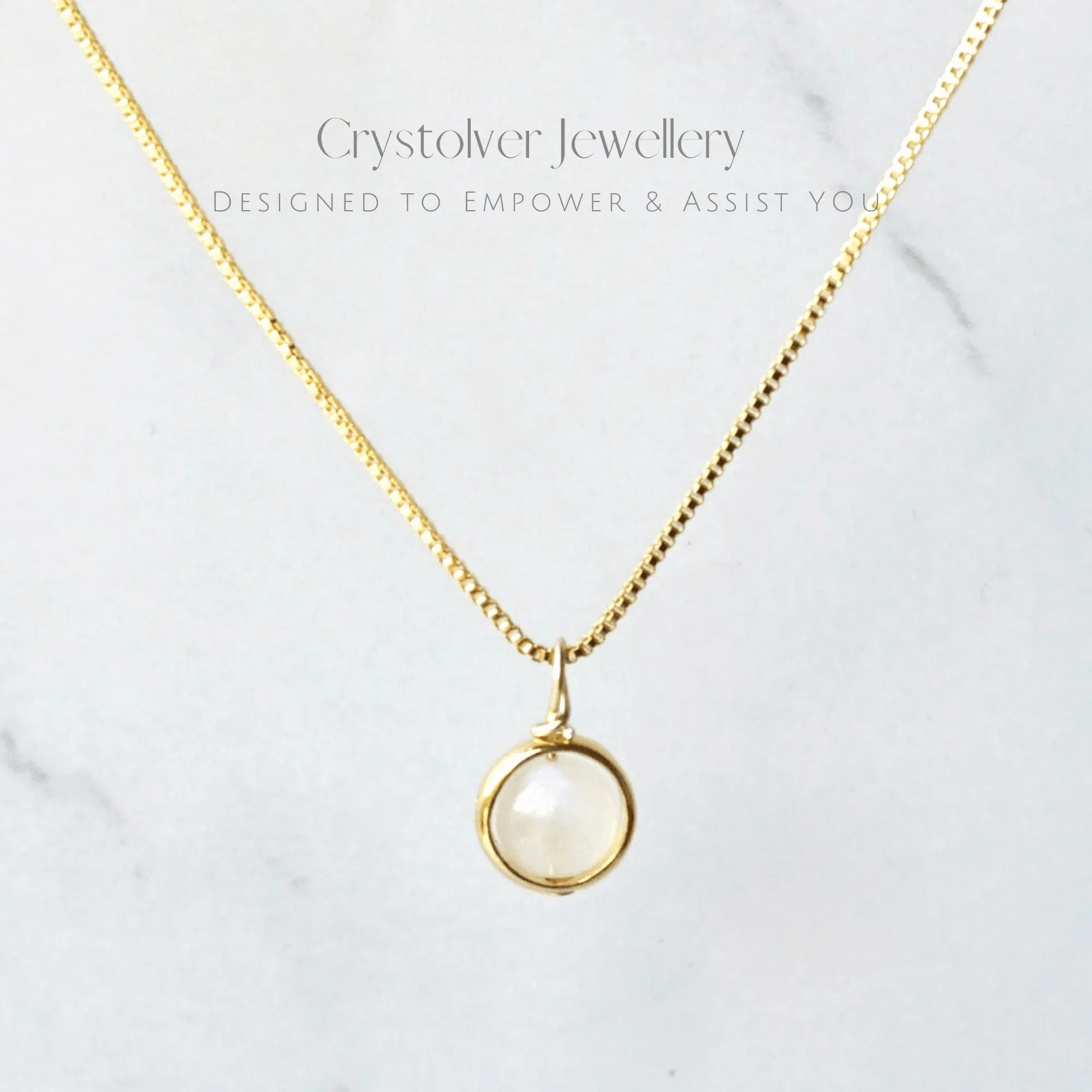 Moonstone Dainty Gold Necklace