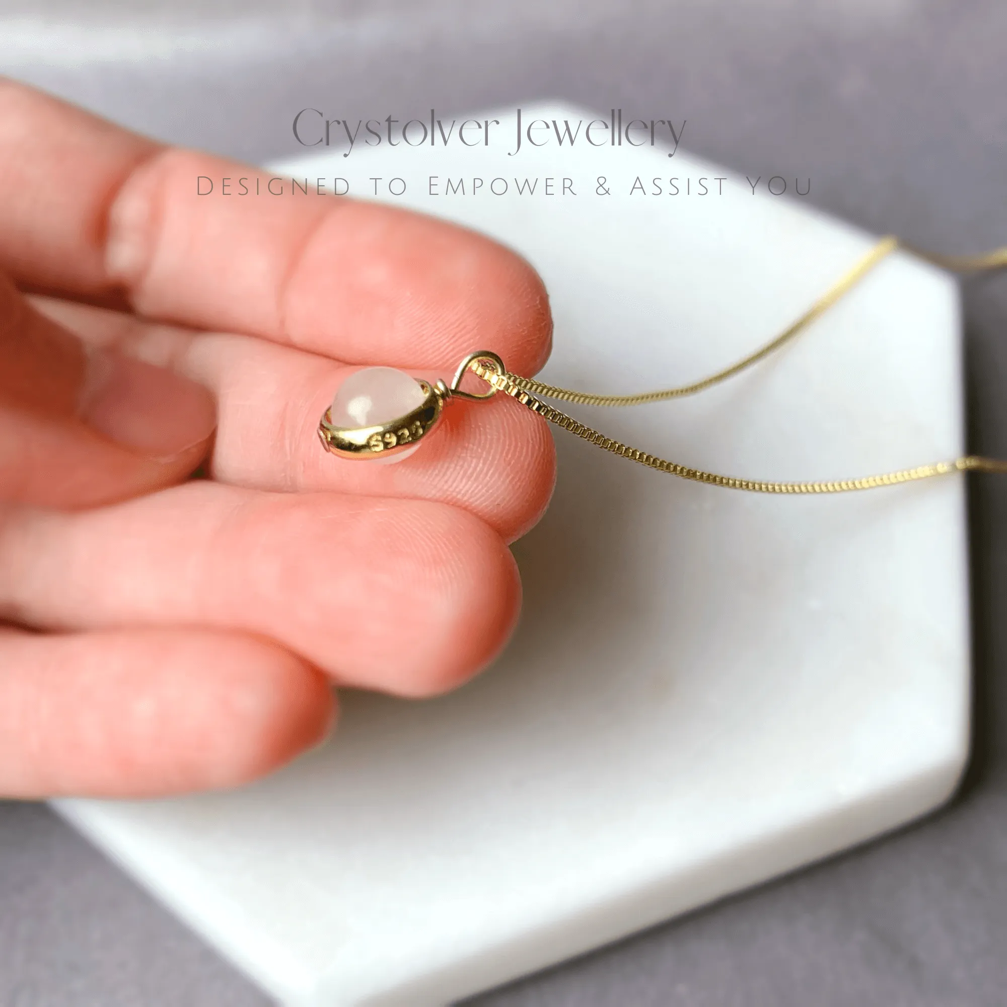 Moonstone Dainty Gold Necklace