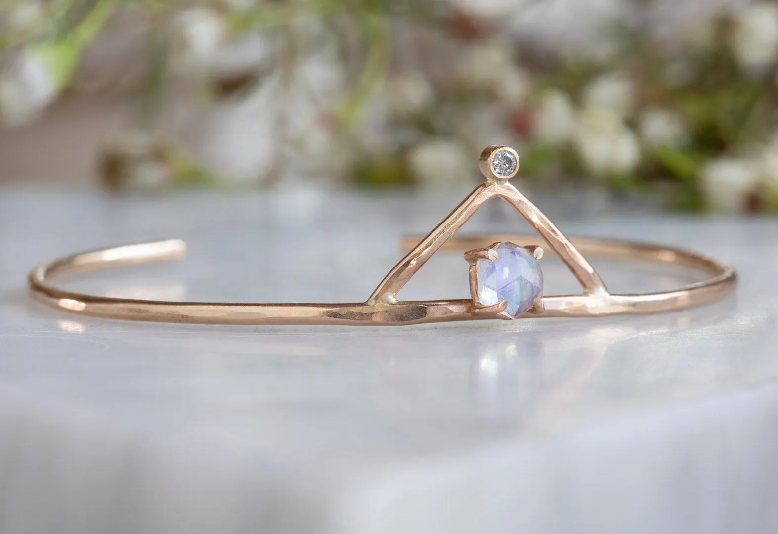 Moonstone   Diamond Crown Bracelet