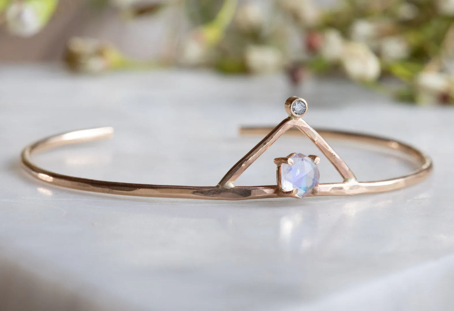 Moonstone   Diamond Crown Bracelet