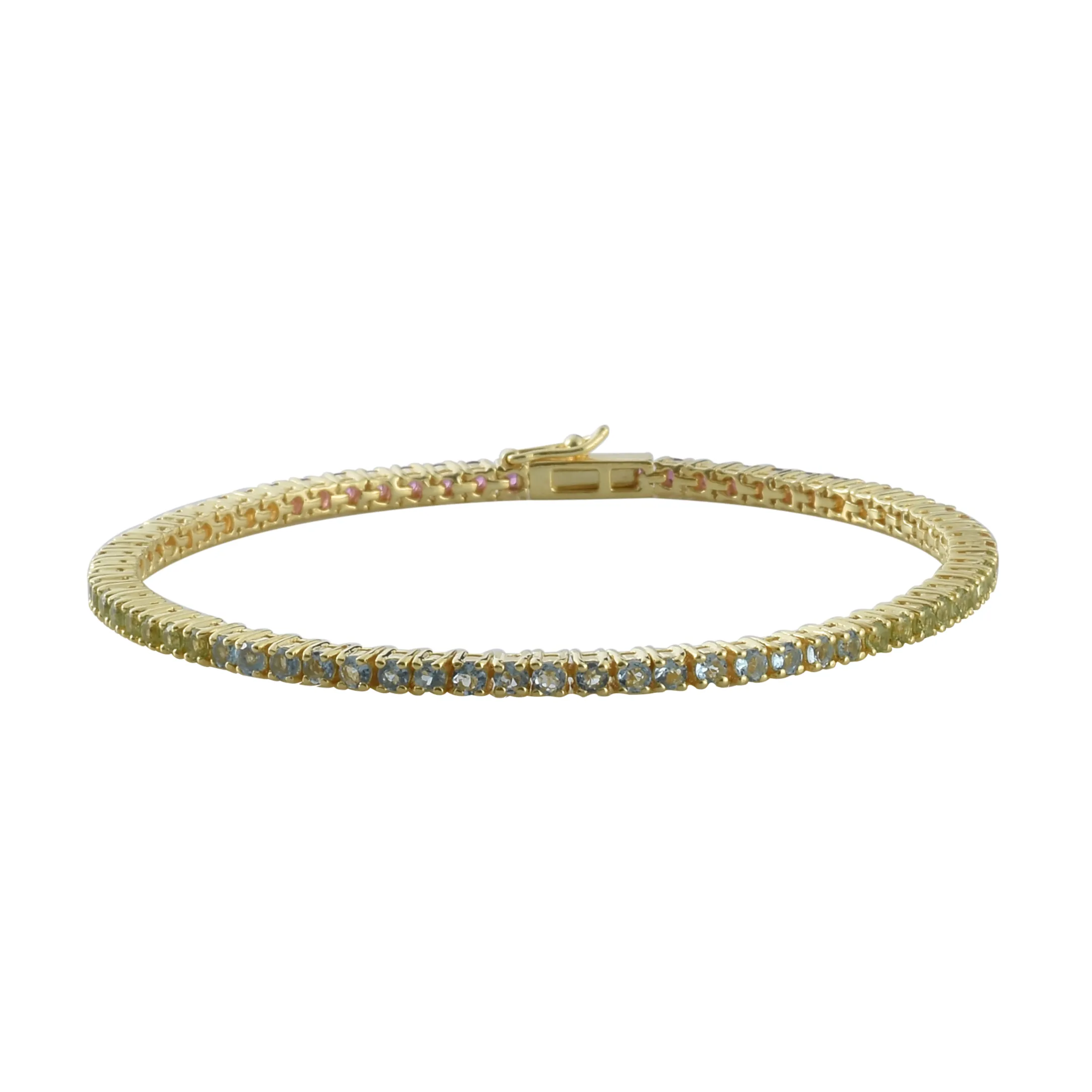 Multi Color Gemstone Tennis Bracelet