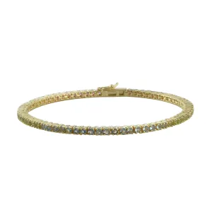 Multi Color Gemstone Tennis Bracelet