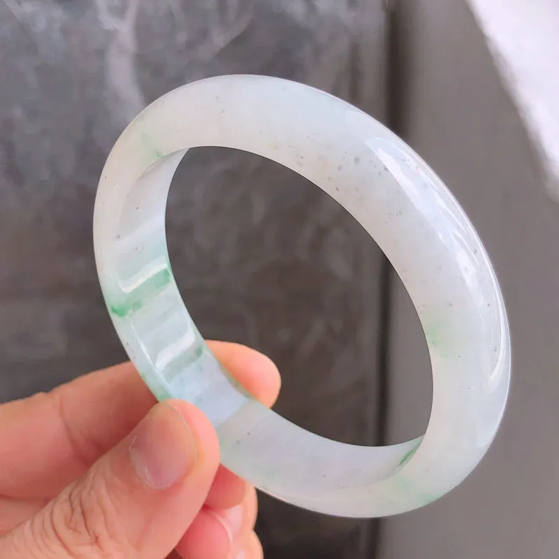Natural Jade Bangle Jadeite Bangle Internal Diameter 56.8mm NBE072