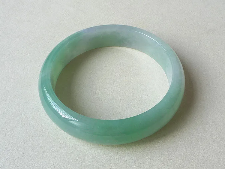 Premium Quality Natural Jadeite Bangle with 57.5mm Internal Diameter - BER364