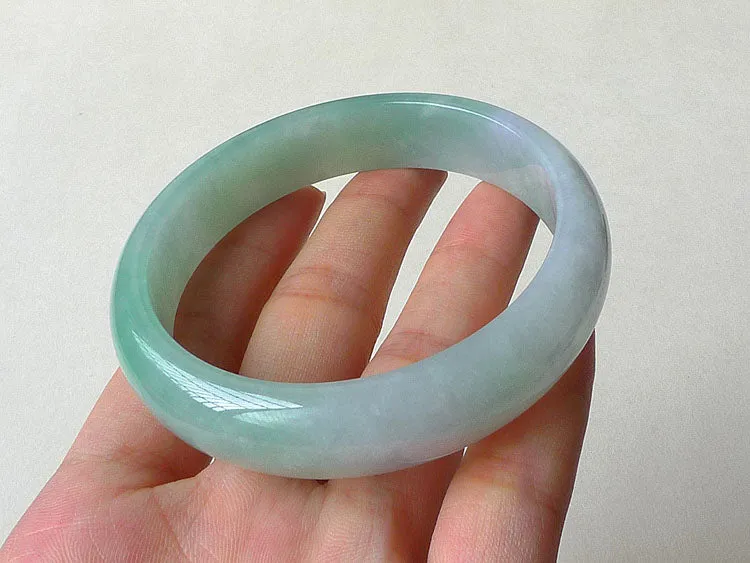 Premium Quality Natural Jadeite Bangle with 57.5mm Internal Diameter - BER364