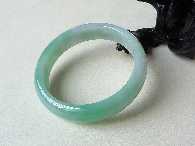 Premium Quality Natural Jadeite Bangle with 57.5mm Internal Diameter - BER364