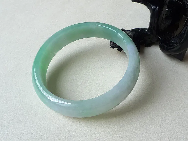 Premium Quality Natural Jadeite Bangle with 57.5mm Internal Diameter - BER364