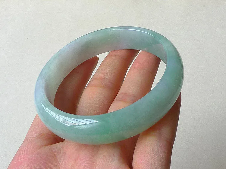 Premium Quality Natural Jadeite Bangle with 57.5mm Internal Diameter - BER364