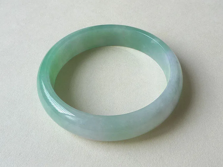 Premium Quality Natural Jadeite Bangle with 57.5mm Internal Diameter - BER364