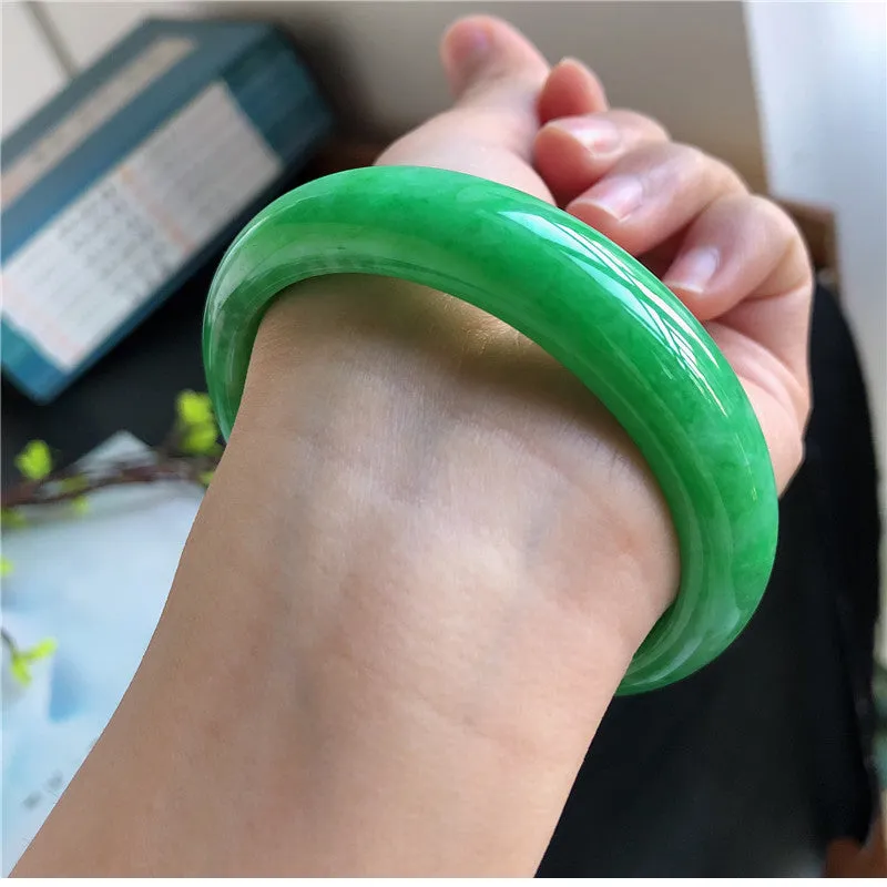 Natural Jade Bangle Jadeite Bangle Internal Diameter 58.6mm H1011210