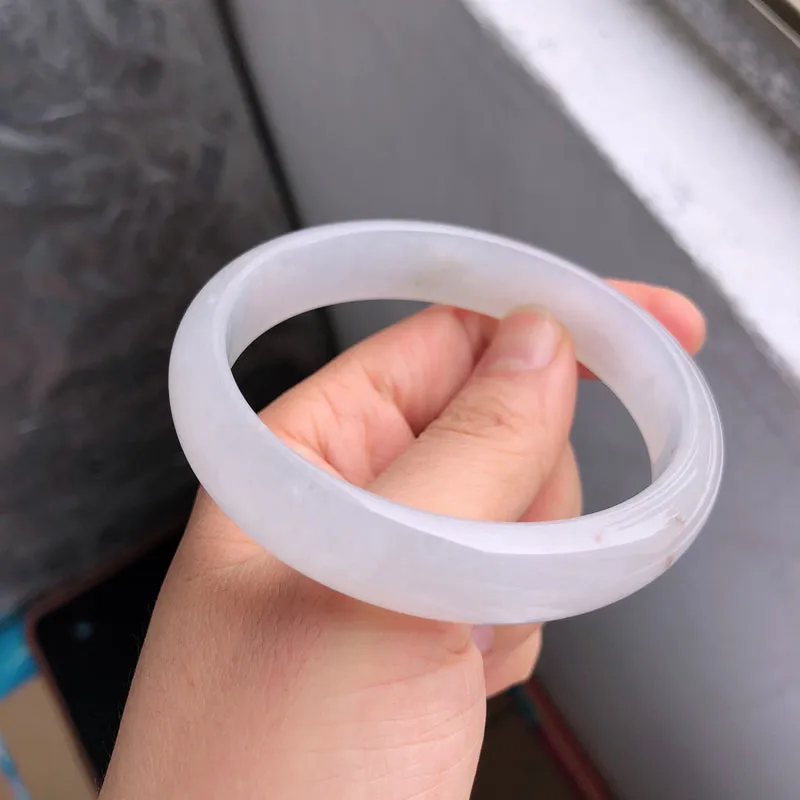 Natural Jade Bangle Jadeite Bangle Internal Diameter 59.7mm NBE056