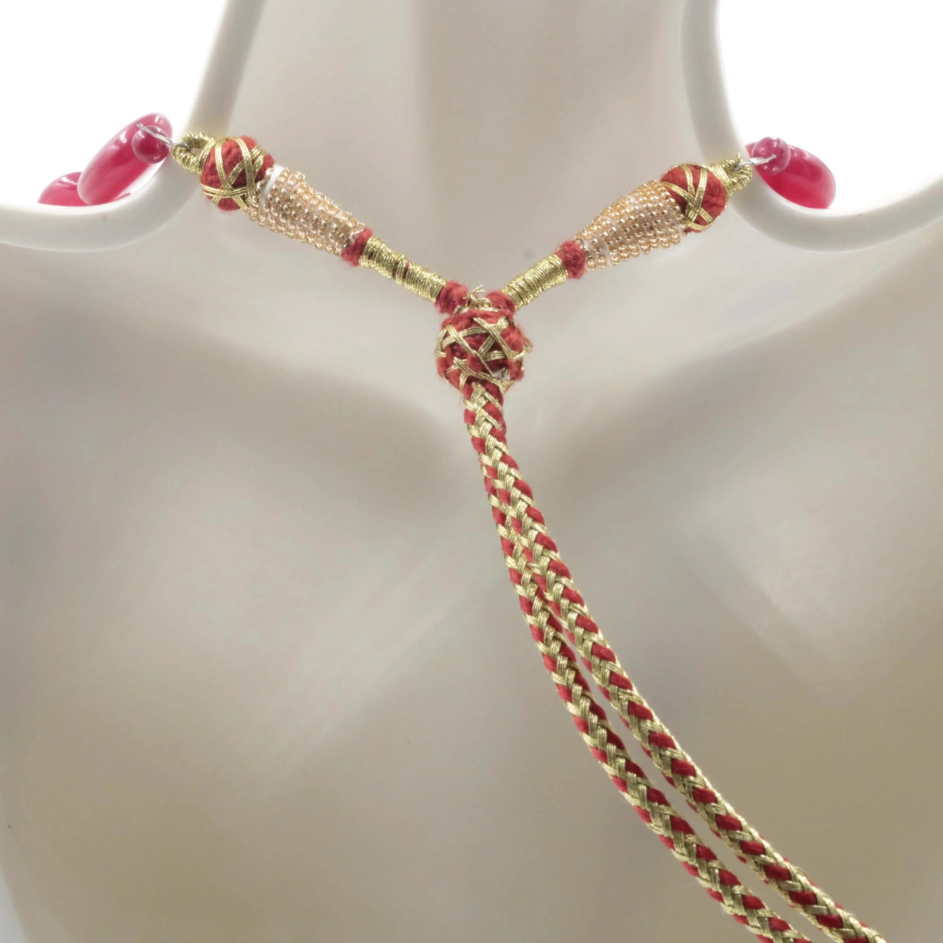 Natural Red Ruby Quartz Beaded Necklace Ruby Quartz Gemstone Necklace Quartz Gemstone Beaded Necklace SKU 6142703