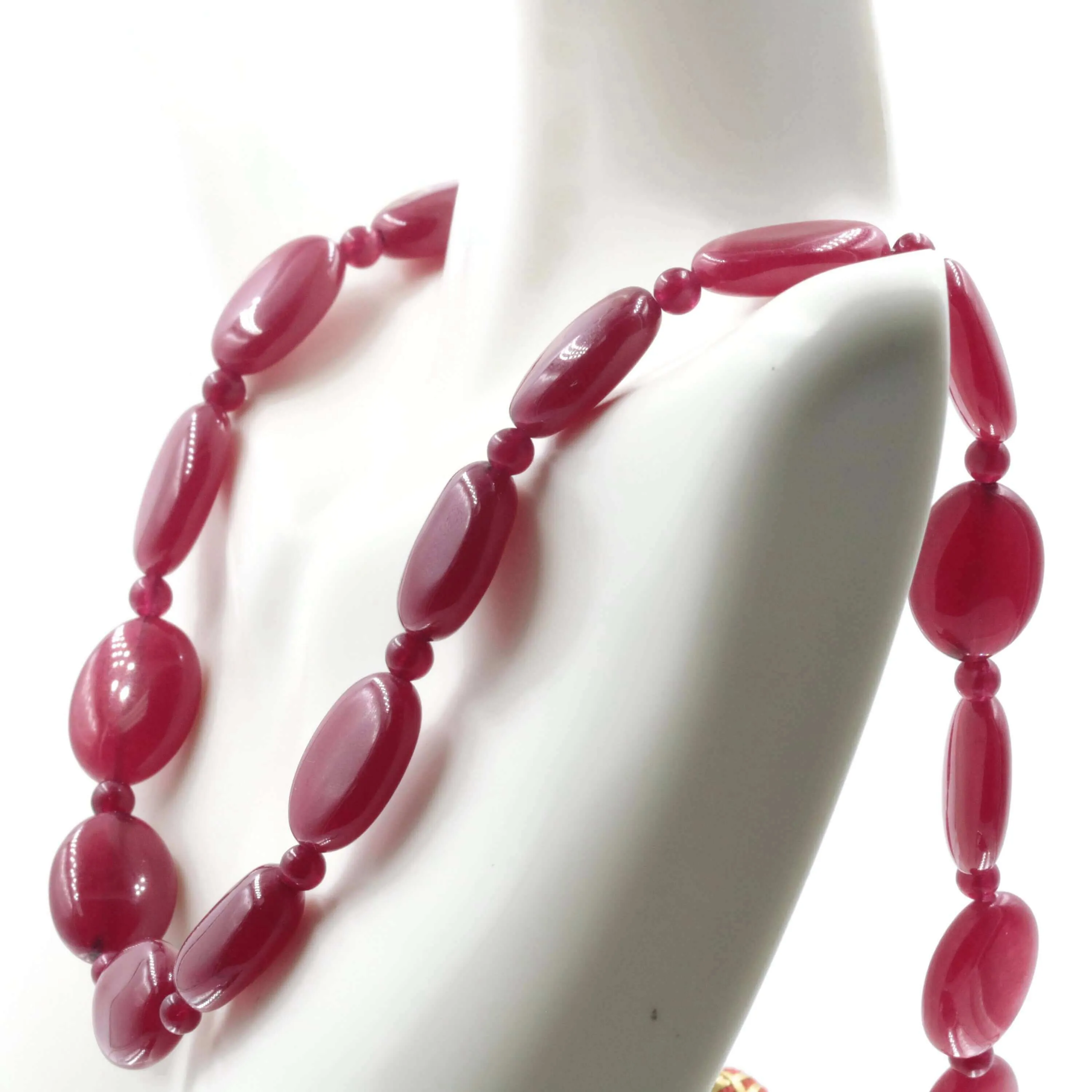Natural Red Ruby Quartz Beaded Necklace Ruby Quartz Gemstone Necklace Quartz Gemstone Beaded Necklace SKU 6142703