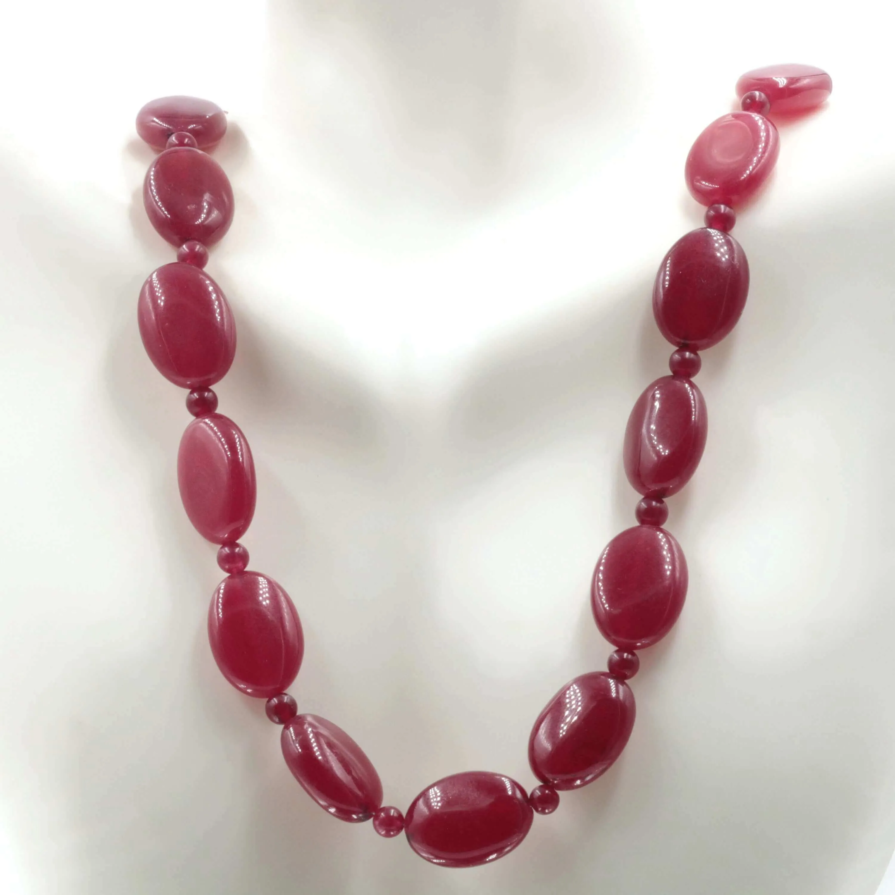 Natural Red Ruby Quartz Beaded Necklace Ruby Quartz Gemstone Necklace Quartz Gemstone Beaded Necklace SKU 6142703