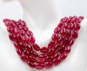 Natural Ruby Quartz Beaded Strand Unfinished Necklace Red Quartz Ruby Quartz DIY Necklace Red Beads Red Gemstone Strand  SKU: 113265
