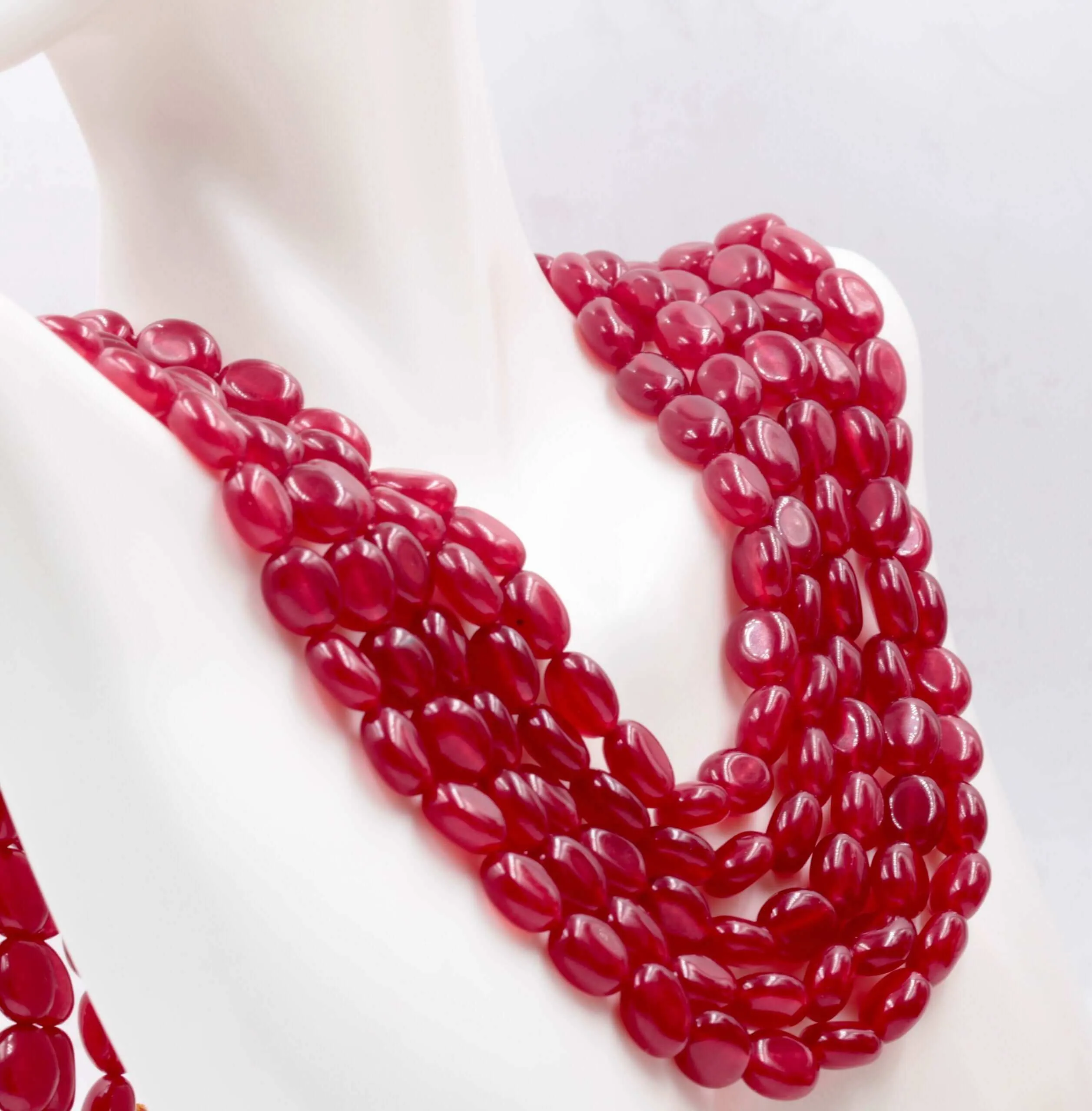 Natural Ruby Quartz Necklace Red Quartz Necklace Quartz Necklace Ruby Red Quartz Beads Red Gemstone beads Quartz stone beads ruby quartz  SKU:6142878
