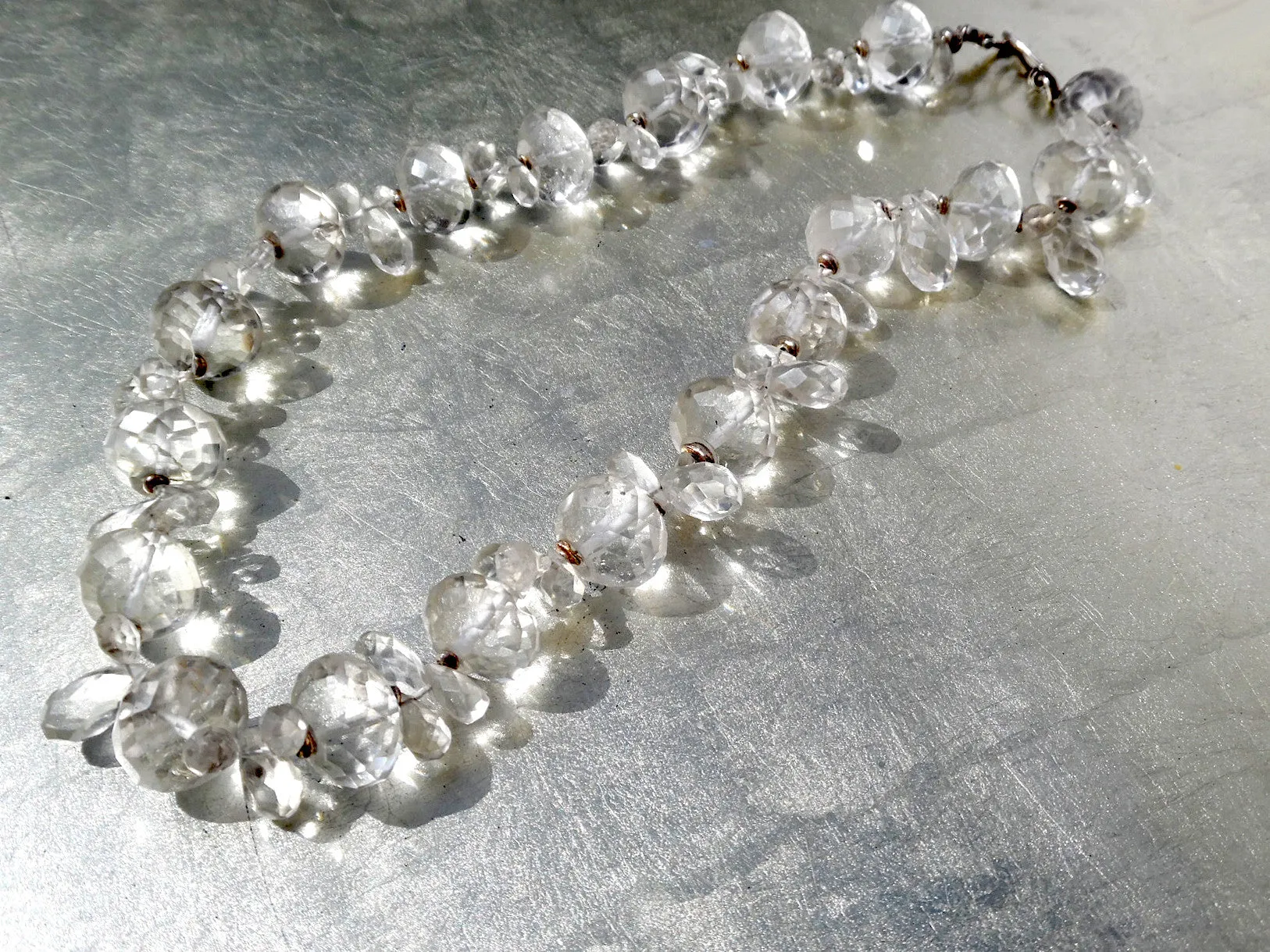 Necklace Quartz And Sterling Silver Icicle II