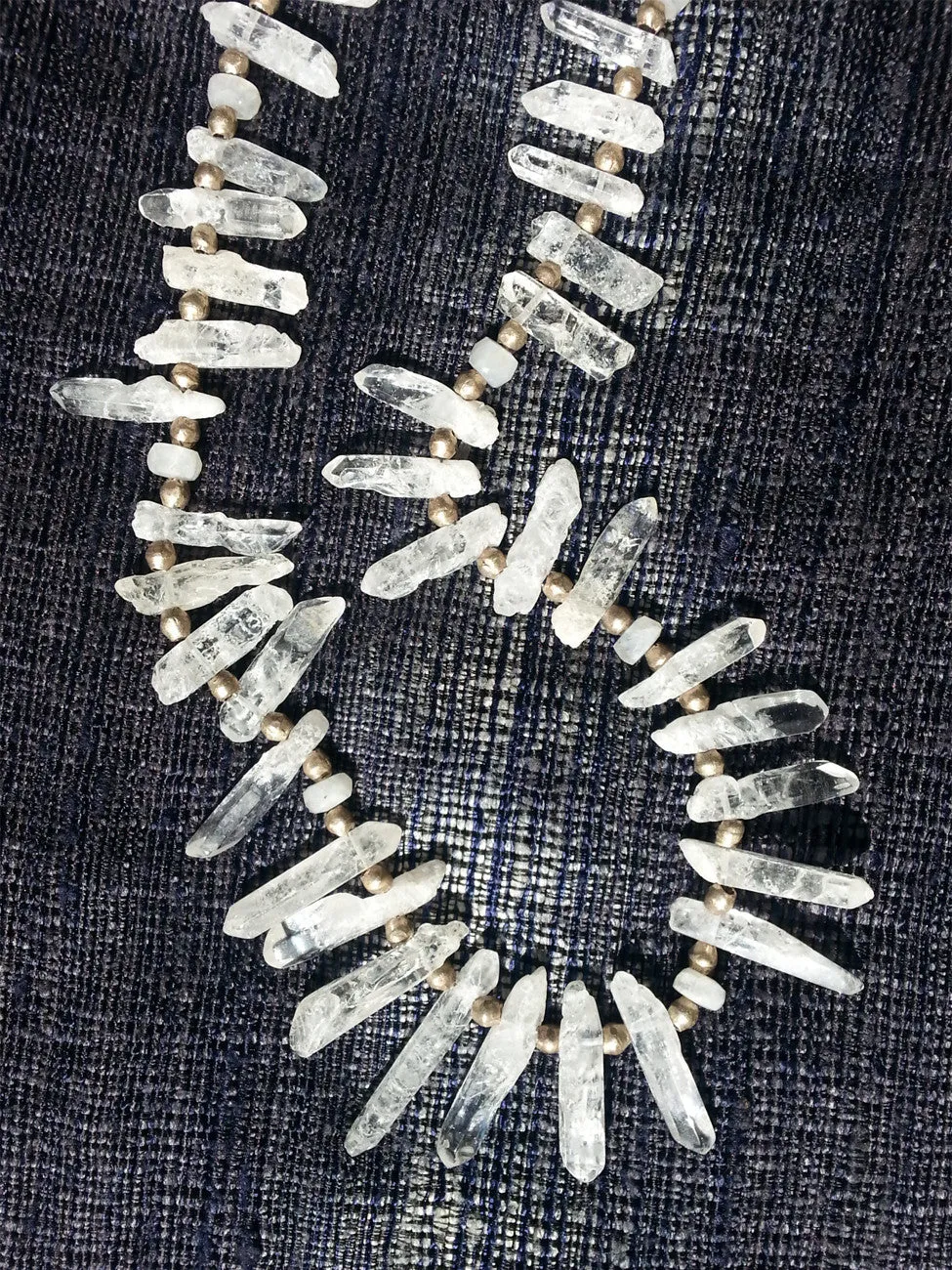Necklace Quartz And Sterling Silver Icicle II