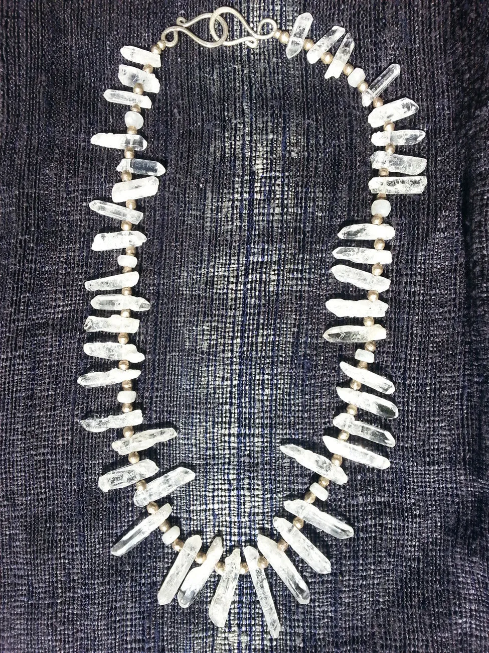 Necklace Quartz And Sterling Silver Icicle II