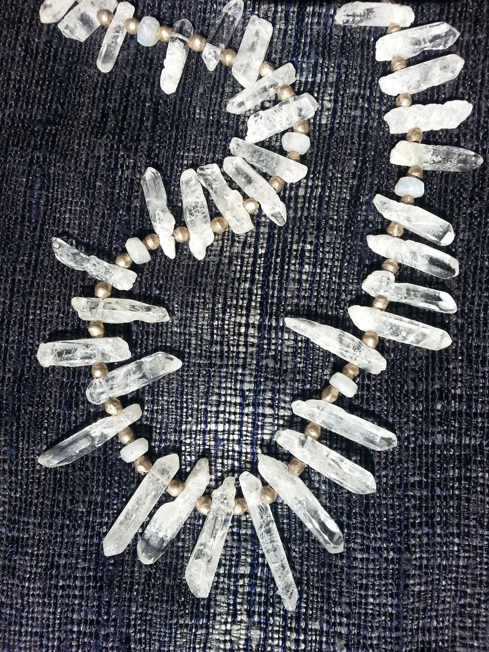 Necklace Quartz And Sterling Silver Icicle II