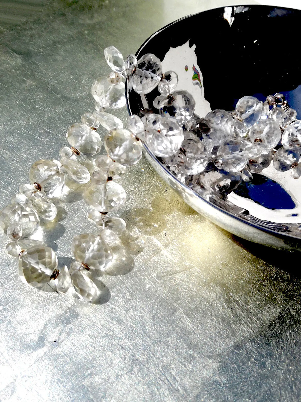 Necklace Quartz And Sterling Silver Icicle II