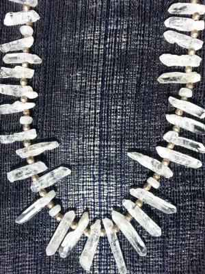 Necklace Quartz And Sterling Silver Icicle II