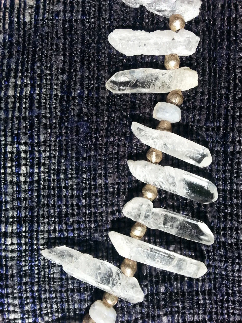 Necklace Quartz And Sterling Silver Icicle II