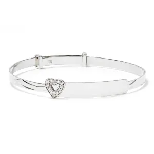 Open Heart Gold Engravable Baby Bangle