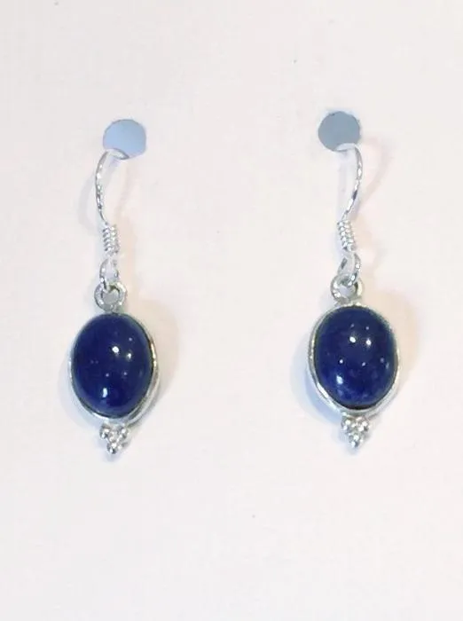 Oval Earrings (Lapis Lazuli)