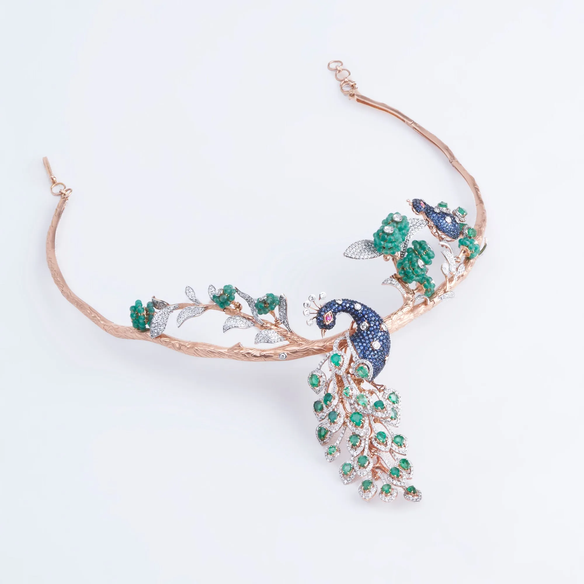 Peacock Statement Necklace Set