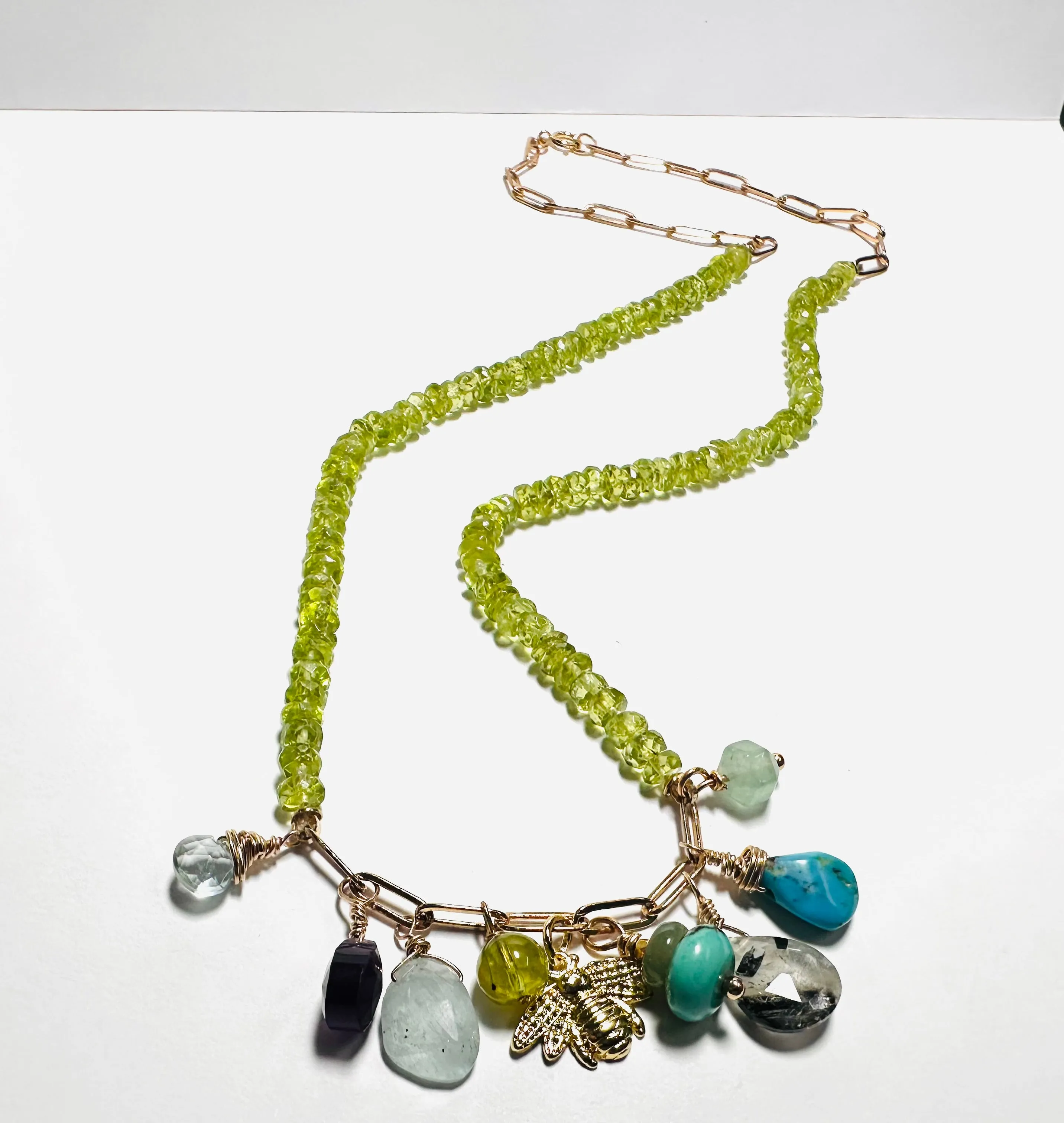 Peridot and Mixed Gemstone Necklace