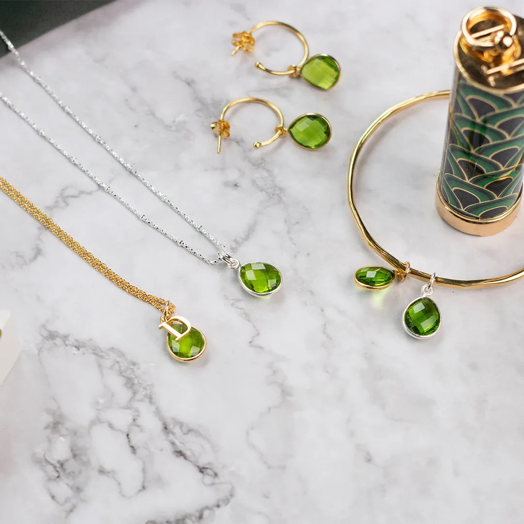 Peridot Charm Necklace | Silver | August