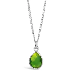Peridot Charm Necklace | Silver | August