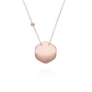 Peridot Gravur Halskette in Rose Vergoldetem Sterling Silber