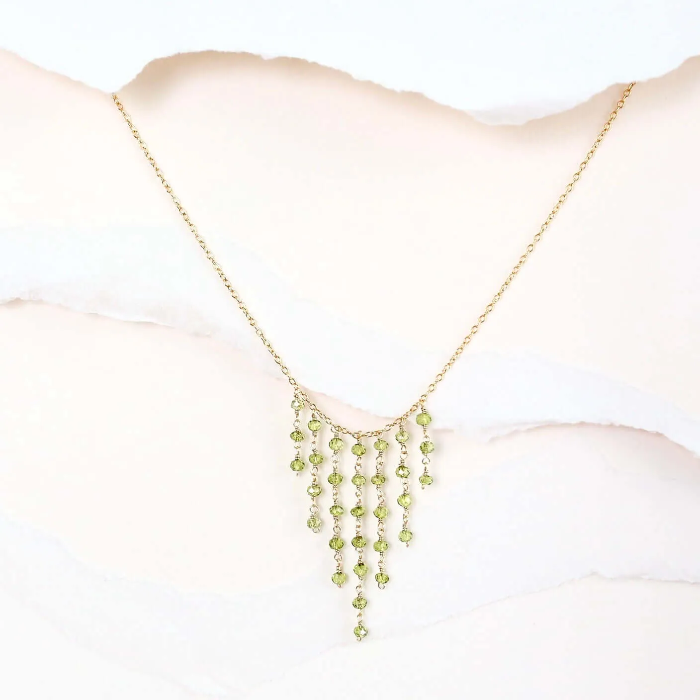 Peridot Mini Fringe Necklace