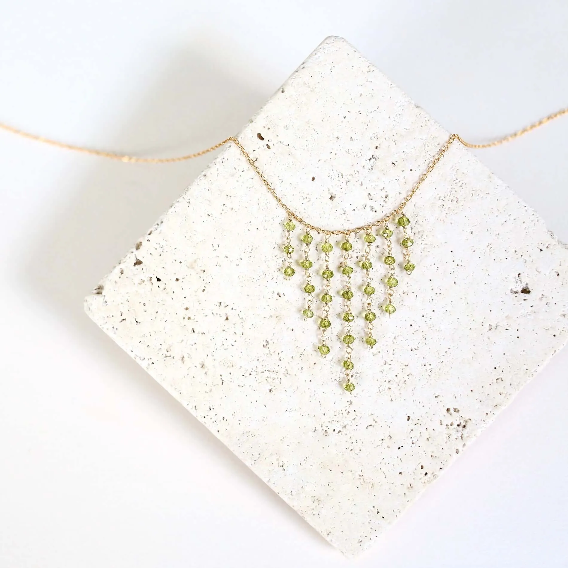 Peridot Mini Fringe Necklace