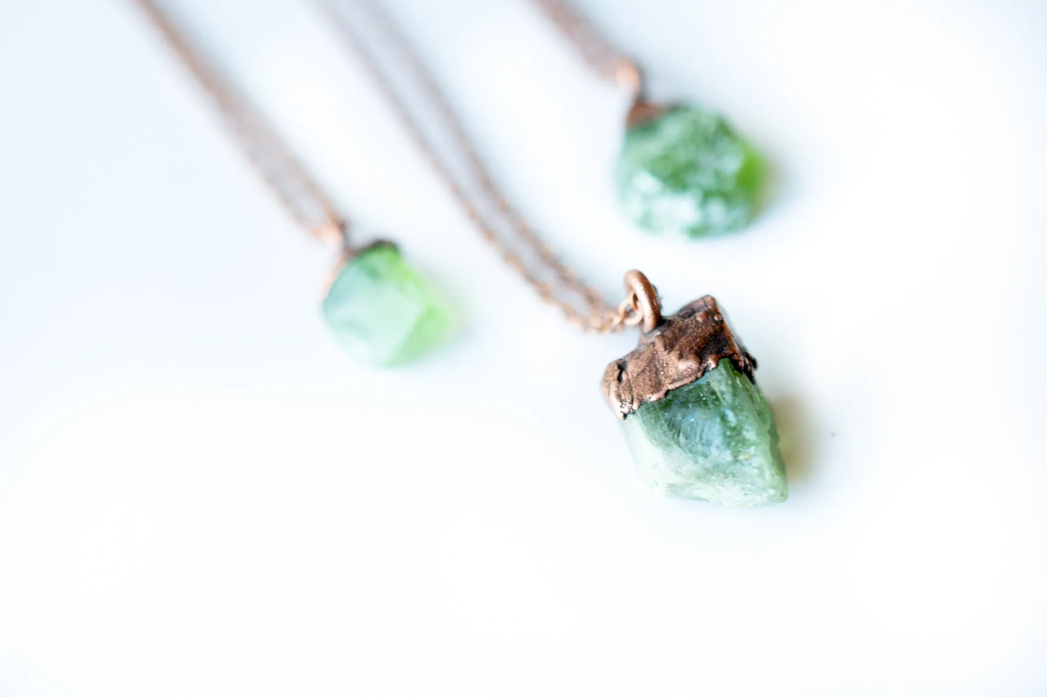 Peridot necklace | Raw peridot necklace