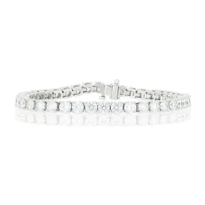 Platinum Classic 4 Prong Diamond Tennis Bracelet