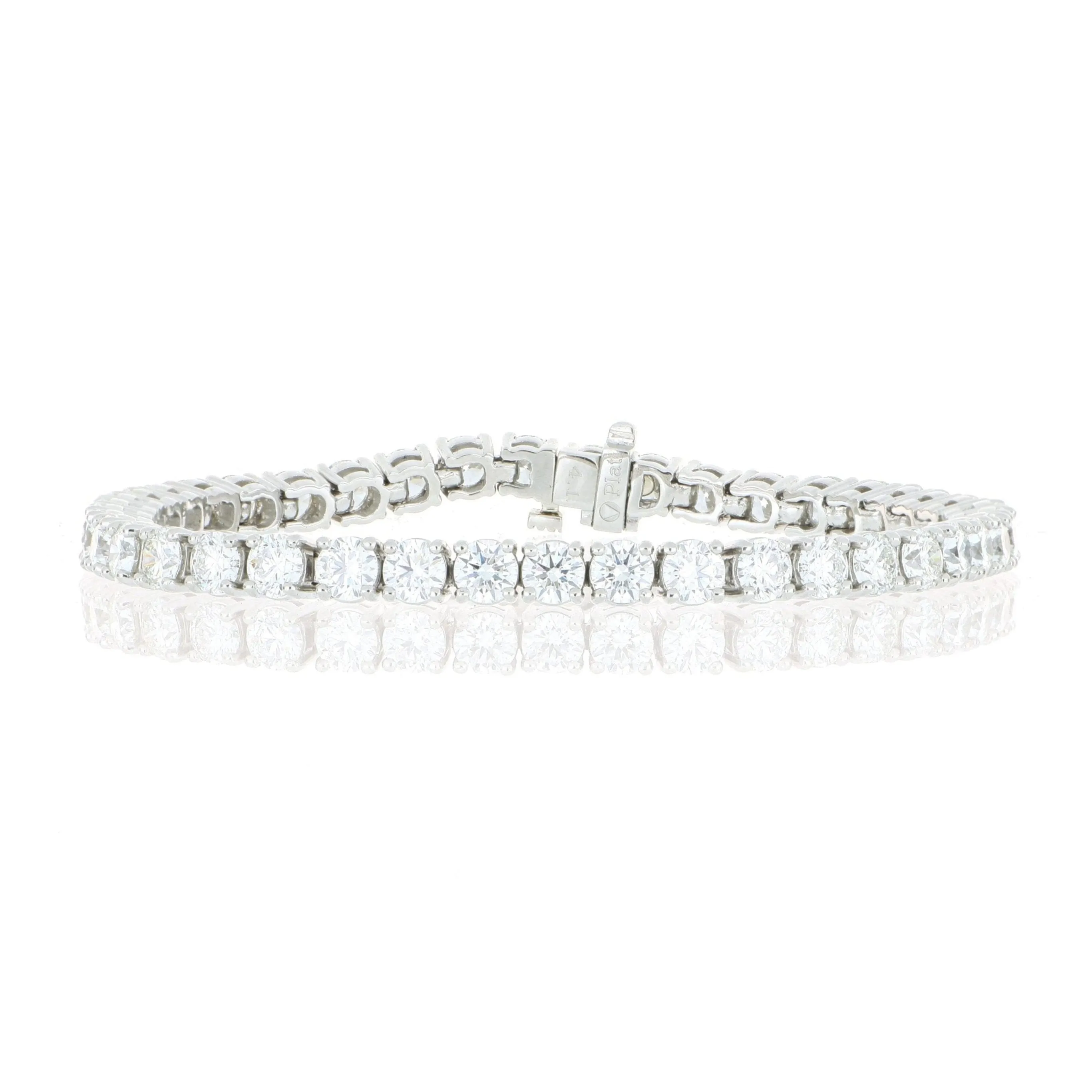 Platinum Classic 4 Prong Diamond Tennis Bracelet