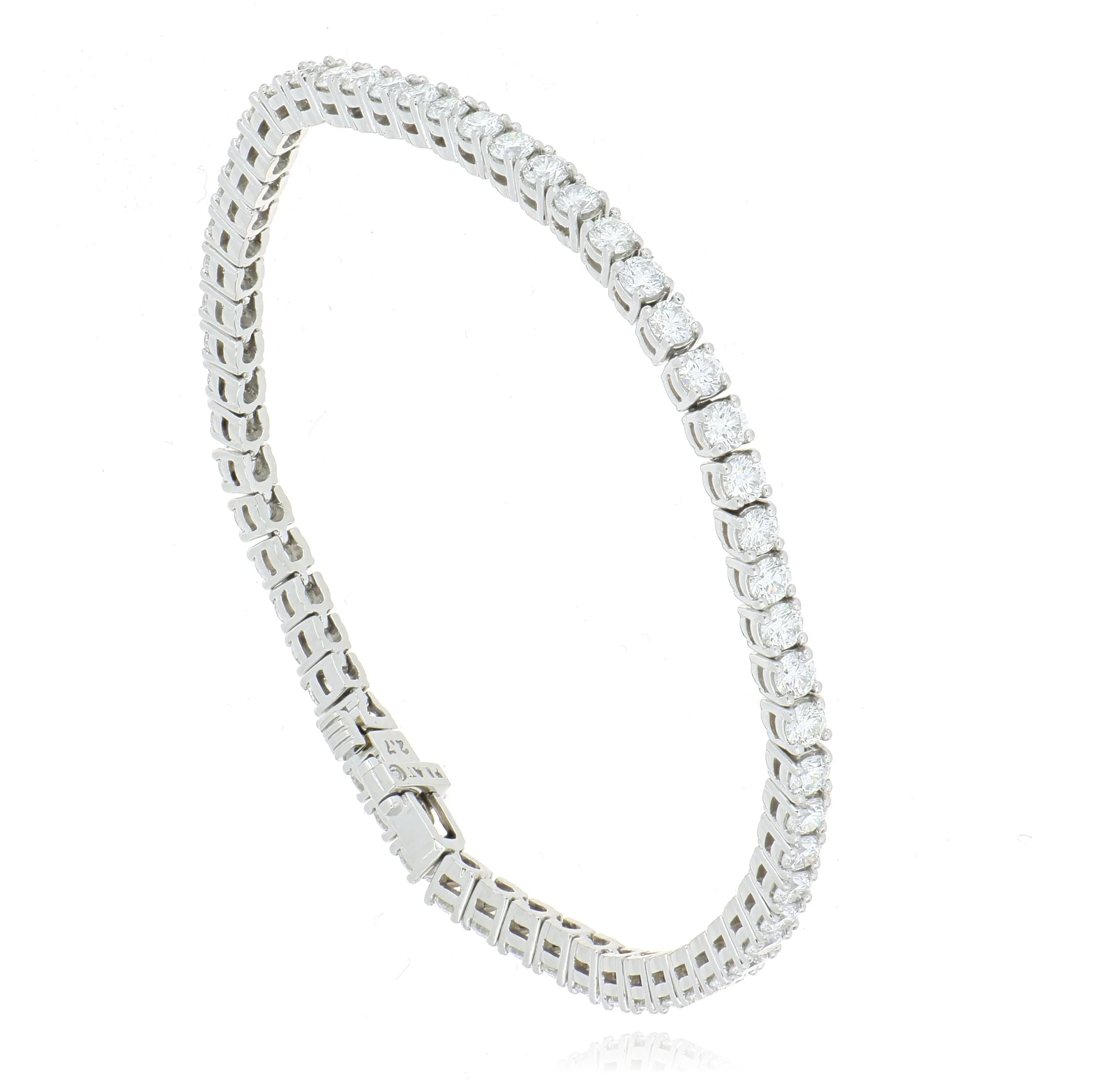 Platinum Classic 4 Prong Tennis Bracelet
