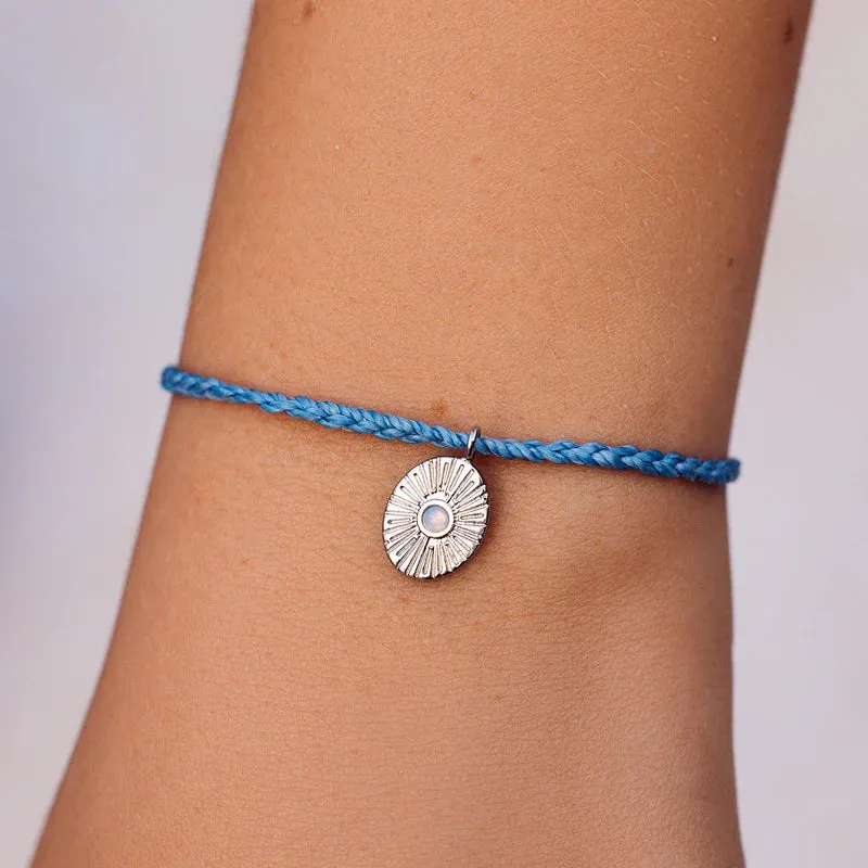 Pura Vida Charm Bracelet - Sky Blue Sun Ray