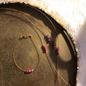 "Tomboy" Multi-Color Ruby Gemstone Minimalist Bracelet