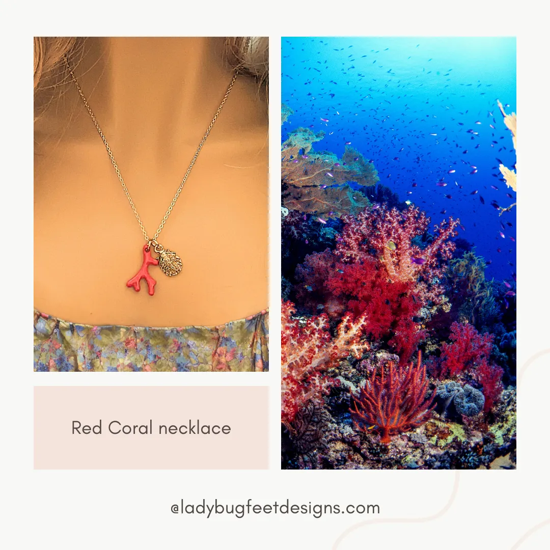 Red Coral necklace, 18- 24 inch